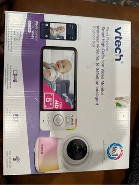 VTech Fixed Position Smart HD Baby Monitor - Pink/White